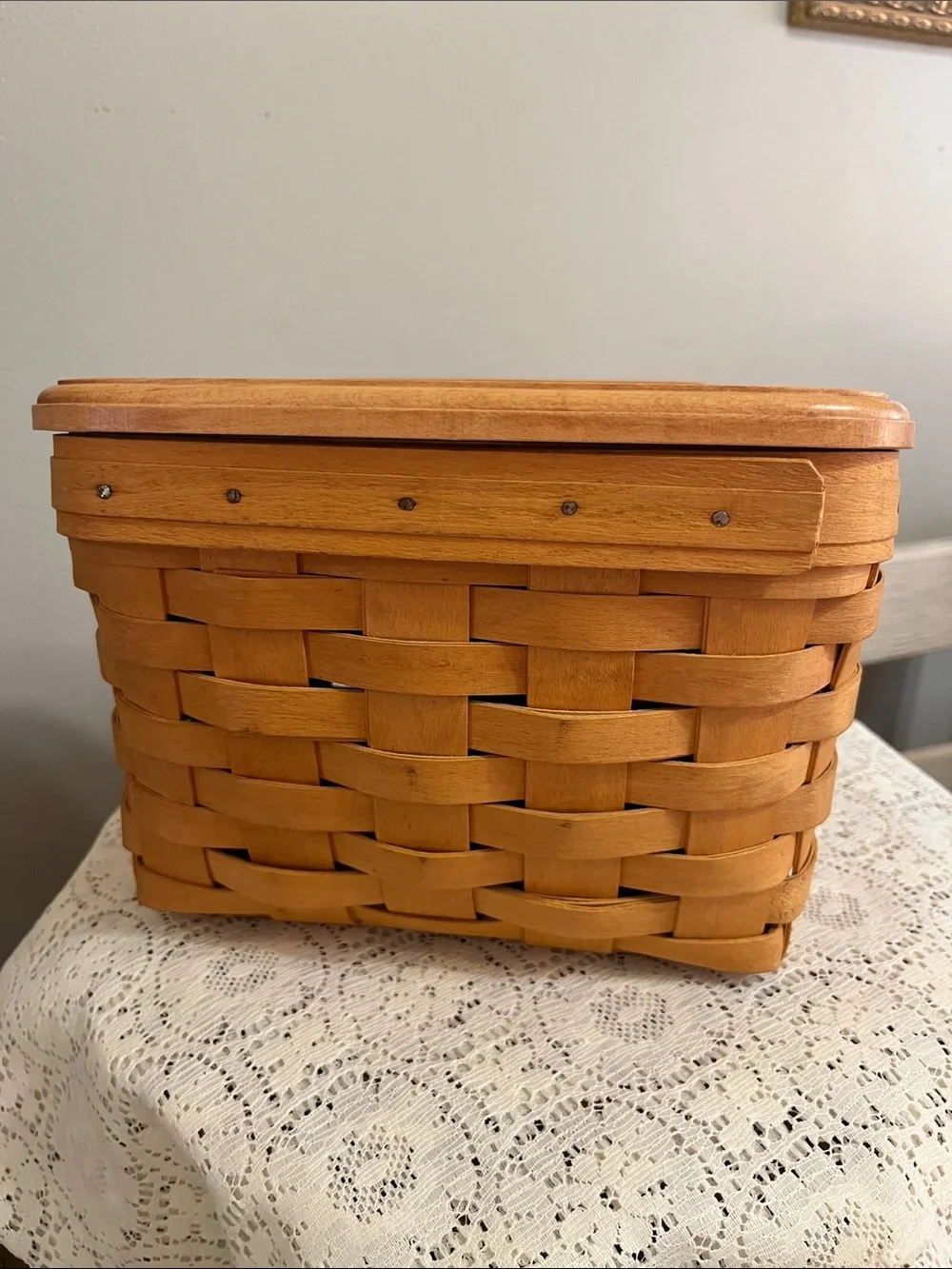 Longaberger Recipe Basket with lid